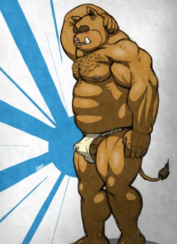 NSFW: Not even the fundoshi can handle that morning wood anymore.