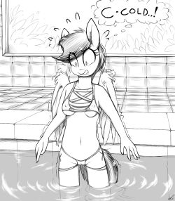 stable86:  Jade Shine goes for a swim in a local indoor pool, but the water is cold as fuck. also an excuse to draw this swimsuit i was linked a hundred years ago Hap birth @whatsapokemon   Aaa oh my gosh Rep this is great!how dare you I can’t even