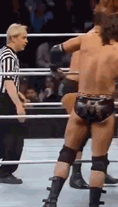 celestialartist:   Extra gif because the unevenness would’ve bothered me.   I swear the camera was mainly on Drew when you could see his back on Main Event. So I couldn’t resist with making these gifs. I mean come on, his booty tho. 