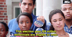 micdotcom:  This year, don’t let the baby boomers f*** our country over. If you’re one of the 69 million millennials eligible to vote this November, we just made it super easy. 