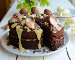 fattributes:  Creme Egg Chocolate Drizzle Cake  It looks like carnage, but kinda delicious on some level too. Itâ€™s true. I donâ€™t like chocolate that much, but I&rsquo;m also lactose intolerant.Â 