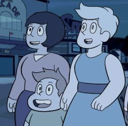 awkwardblacknerd:  Did you noticed there is a lesbian couple with their son in Steven Universe ?