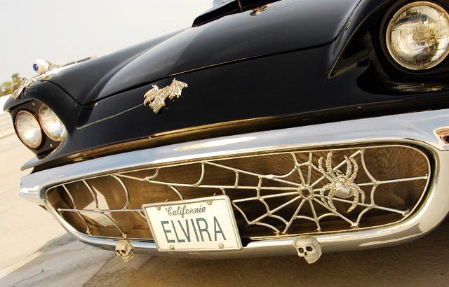 vintagegal:  Elvira’s 1958 Thunderbird (x)  Pretty sweet ride