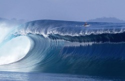 Above the break (surfing in Fiji)