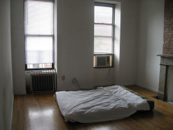  there’s something comforting about a bed on the floor, it represents somebody who doesn’t quite have their shit together, i like that. 