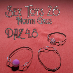 RumenD’s new addition to their sex toys collection! Number 26 with Mouth Gags! 3 different gags including different materials to choose from! This product is ready for your Genesis 3 Female and for Daz Studio 4.8! Peep it!Sex Toys 26 - Mouth Gagshttp://re