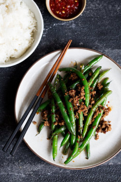 fattributes:  Sichuan Pan-fried Green Beans with Ground Pork