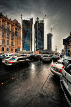 transport-traffic:  traffic : Riyadh during Rain by AndrewShenouda