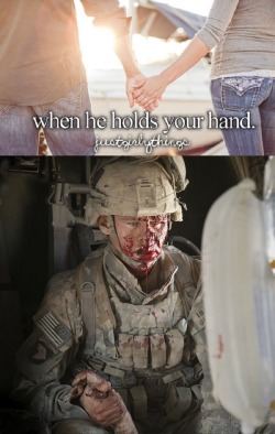 justwarthings:  Specialist Jacob William Moore holds the hand