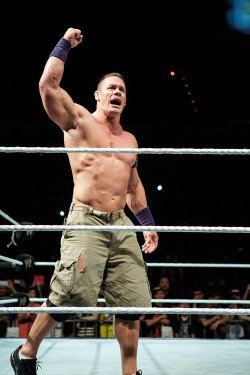 rwfan11:  John Cena- ripped shorts …I feel like this is the most skin we have seen from him in YEARS! LOL! :-) ….time to drop those shorts John!