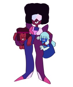 olexandrite:  im working on a thing rn and this is part of it and im rly proud of it so far! so for now please take this thing o garnet and her moms! ❤️💙 