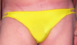Yellow bikini.