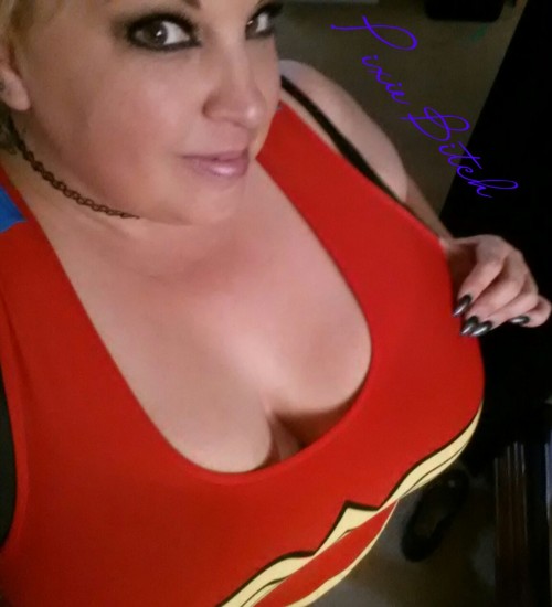 pixie-bitch75:  Got my Wonder Woman pjs on, now im ready to hit play… not sure if anyone is interested in a topless Wonder Woman set of pics…??? 