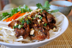 in-my-mouth:  Bun Thit Nuong (Vietnamese Grilled Pork over Vermicelli) 