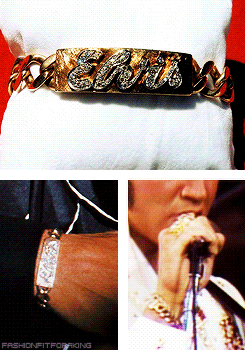fashion-fit-for-a-king:  ID bracelet Elvis wore throughout the 60s-70s. 