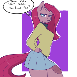 regxy:  pink4coquine:  Maybe I should put a pant ? Quick doodle warm up on the stream  Mh, Pinkamena. &lt;3  O///O