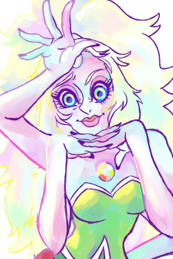 winblossomwin:  Opal- she is still my fav. Playing with coloring and and line texture. I should do more SU fanart since I love it so much. 