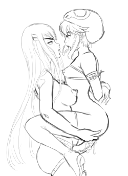shugarsketch:  Looking forward to finishing this Satsuki x Nonon drawing!  &lt; |D&rsquo;&ldquo;&rsquo;