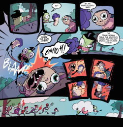 Why does Zim want people to taste his baby?!Find out when you buy a copy of Invader Zim #4 today!