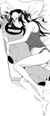 How can you wake this girl up?!This is from the manga Futari Â no Renai Shoka which is about a book loving pair, a twenty year old girl and a mature middle school boy who love each other and come from backgrounds that have their own share of problems.