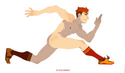 meredithmcclaren:  MSM 06.20.16Barry Allen belongs to DC Comics . Artwork by Meredith McClaren(And listen.  I got a lot of conflicting data about the plausibility of visibility in regards to one‘s twigs and berries, (or Barry’s) and this pose. 