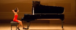 thefandomteapot:  luckykrys:  wburartery:  Classical pianist and YouTube sensation Yuja Wang is making her Celebrity Series of Boston debut on Friday night, and there is some debate in the classical world about whether or not the dresses she wears make