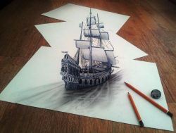 mazzufun:  Hyper-realistic 3D perspective drawings that will blow your mind Dutch artist Ramon Bruin has an incredible talent in making his art really come to life. His hyper-realistic drawings are all done in a way as to give off an optical illusion