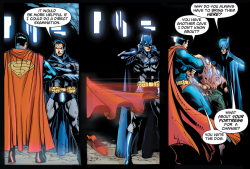 bekkoni:  comicsideblog:  superman/batman #35  Two people who are totally not married.