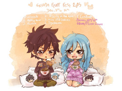 bludy-chu:  here the Chibis I did for the Gruvia Fluff fest!  (´∇ﾉ｀*)ノ and here the speedpainting  official annoucement herehere 