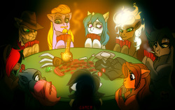 thegamercolt:  The Big Poker Nigth, Gamer Invited over all his friend….later on they started betting there own personal things…All In…I winder how it will go  Freddy bet his blade hand, I just hope he dont start killing anyone before the game is