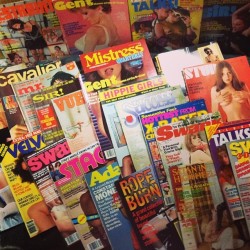 cinemasewer:  Crazy huge vintage smut score in downtown Vancouver today! 53 magazines in all. Really choice ones in good shape, too. DROOL