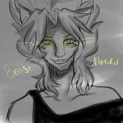 little-marik:  Ehe, so I finally got to sketch out a drawing for beastmariku I forgot how hard it was to draw wolf ears ;;w;;;