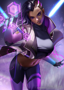 zumidraws: Sombra from Overwatch^^ Support me on Patreon for patron exclusive NSFW Versions, PSDs, high res version, WIPs, etc.: https://www.patreon.com/zumi 