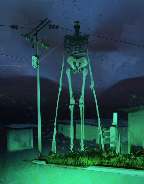 ex0skeletal-undead:Giant Skeletons by  Jocelin Carmes  This artist on Instagram