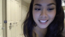 pizza-dare:  Gorgeous cam girl takes pizza delivery wearing only socks. I love the little nervous dance she does in the third and fourth gifs. gifs by pizza-dare.tumblr.com[video]