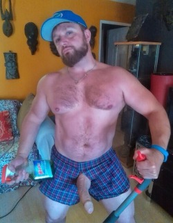 frenchdanydan76: sportsfan1la:  rangesman:   Clothes Make the Man    My place needs cleaning!  My place too.. but what will he clean with this big uncut c… ? ;-) 