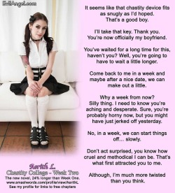 real-aerithlives:  Chastity College: Book 3… one week away.