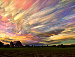  396 photos merged into one image using the lighten blending mode in photoshop. I think this one pretty much covers the colour spectrum of sunsets, lacking only the darker reds. I can’t get enough of this technique! 