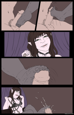 sarahsalanica:On top of Safety Sal, I finally got a chunk done in the one-off femdom comic page x
