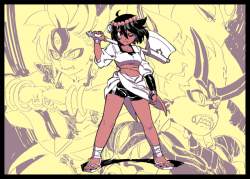 indivisiblerpg:  Anime Expo 2017 is right around the corner!This year we’ll have our customary panel, but as an added bonus, we’ll be giving out postcards featuring this amazing Indivisible artwork by Trigger’s Yoh Yoshinari, and a signing session