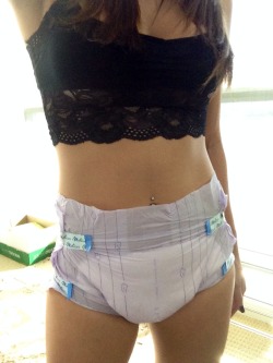 lovewomeninnappies:  diaperbabe:  Purple is one of my favorite colors 