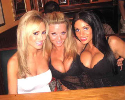 biggestboobguns:  Can you guess who the third wheel is in this group?  I&rsquo;d fuck the blonde one. After I bought her way bigger implants than her snotty friends with modest boob jobs.