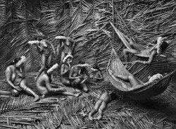   Zo’é, by Sebastião Salgado, via MGMLThe women in the Zo’é village of Towari Ypy are some among many who use the red fruit of the urucum (Bixa orellana) to color their bodies. It is also used in cooking. Pará. Brazil. 2009. 