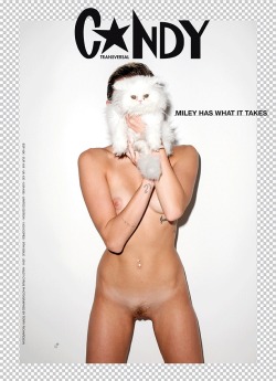 hotcelebshd:  Miley Cyrus fully Nude (Pussy).-Candy Magazine