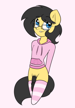 sweetfilthyfun:  Socks n hoodie doodle for @josietranello of their ponysona!   Like my art? Consider supporting me on Patreon!What a cutie~ &lt;3