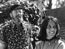 bobdylan-n-jonimitchell:  Pete Seeger and Joan Baez, circa 1968.