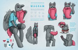 Anthro Wagram Reference Sheet This one took a while but I put more work into this oneI had already started drawing a ref sheet for Wagram but it turned out really meh. So that time was wasted. Then I had to rework his beard. I wanted to give it more funct
