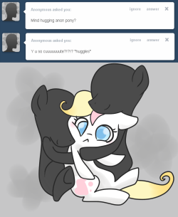 ask-inkieheart:  Anon hugs aren’t very comforting…maybe it’s because they don’t have eyes…  x3
