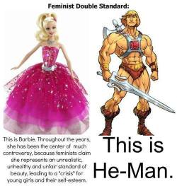 The-Exercist:   #Feminist #Double Standards  Beefed-Up Toys Bad For Boys Drugs,