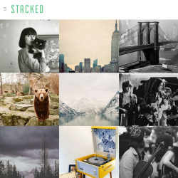 themes:  Stacked A dead simple, clean and stunning photo theme that features two layout modes, integration with other photo sharing websites, responsive design and plenty of customisation options. Two Layouts (grid and masonry) Split Photosets on the